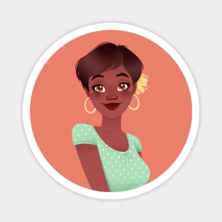 Cute black woman Magnet